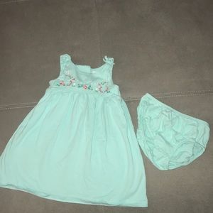 Dress with bloomer, Tiffany blue